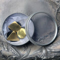 Midcentury Modern Stud Buttons Yellow Brass - 3 in a tin