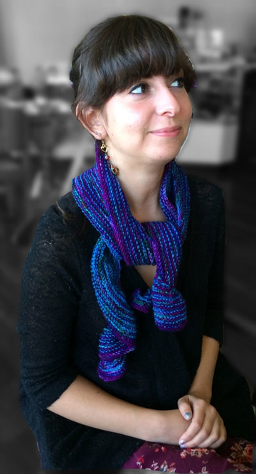 Ball & Skein Two Color Shawlette - by Kris Gregson