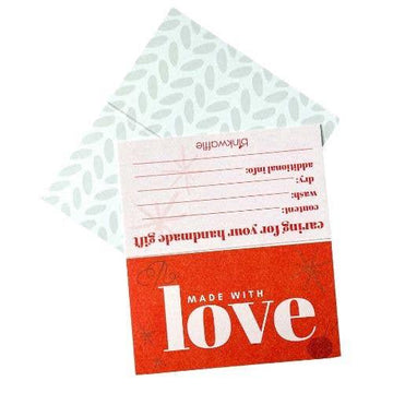 Care Instructions Card - Made with Love (Set of 4)