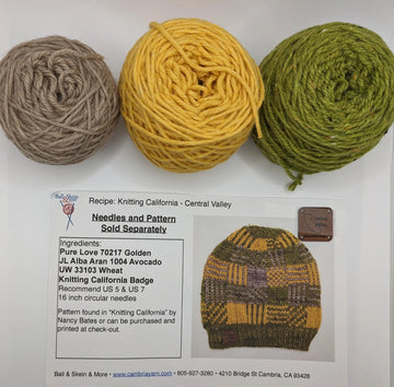 Knitting California - The Central Valley Beanie Kit (Pattern Included)