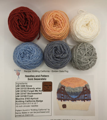 Knitting California - Golden Gate Fog Beanie Kit (Pattern Not Included)