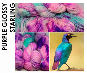 Smirligans Chunky Bird Series Purple Glossy Starling