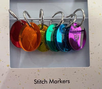 Acrylic Custom Stitch Markers Rings - 6 in a bag