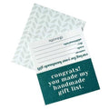 Care Instructions Card - Congrats! You Made My Handmade Gift List (Set of 4)