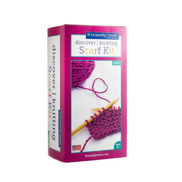 Discover Knitting Scarf Kit: Pink - Friendly Loom