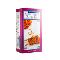 Discover Knitting Scarf Kit: Pumpkin (Orange) - Friendly Loom
