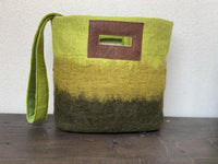 Fair Trade Ombre Tote Bag - Khaki Green