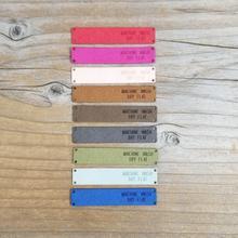 Foldover Faux Suede Machine Wash Tags - Neutrals