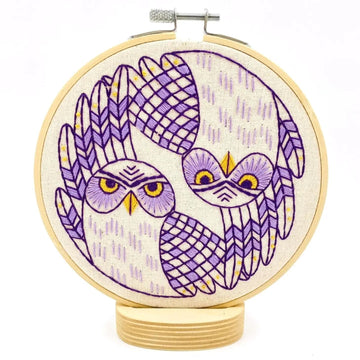 Hook, Line, & Tinker Embroidery Kit - Burrowing Owls