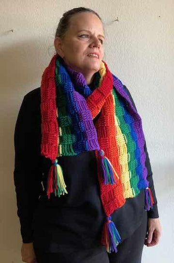 Rainbow Crochet Scarf (Digital Download)