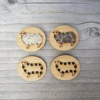 Sheep Buttons Stitchable 1" x 7/8"
