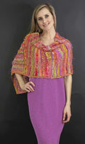 Textured Stripes Poncho - Carnivale
